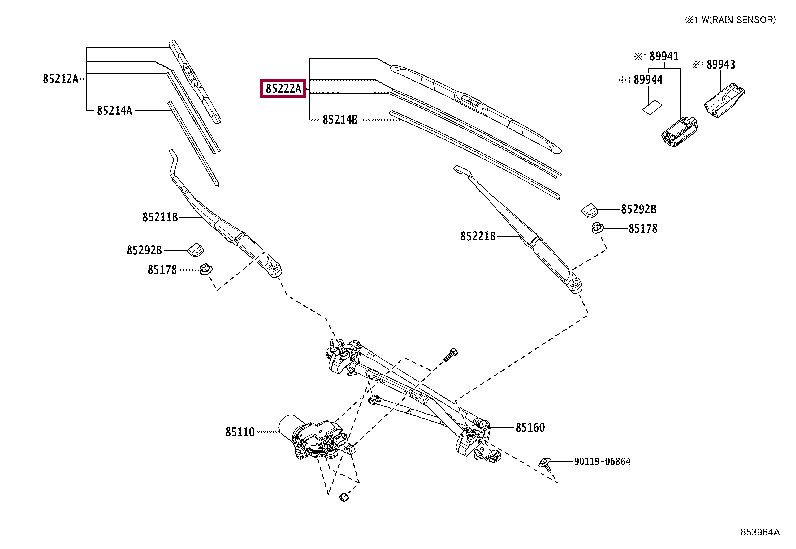 Toyota eShop | щетка стеклоочистителя левая, 8522233320